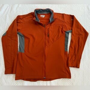 Salomon Jacket Mens Medium Orange ActiLite Full Zip Lightweight Outdoor Running